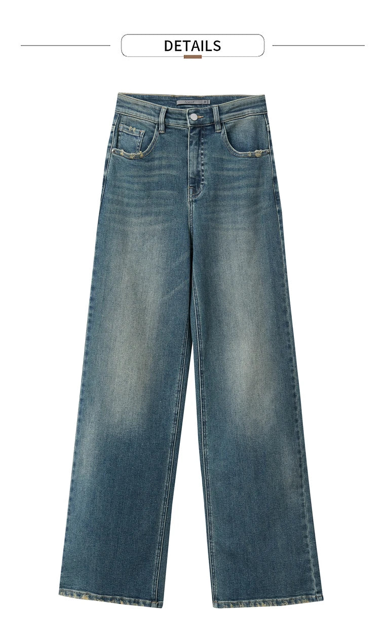 Light Washed Slouchy Straight Jean