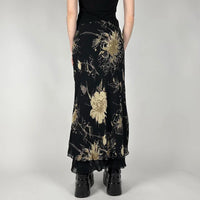 Floral Print Low Rise Long Skirt