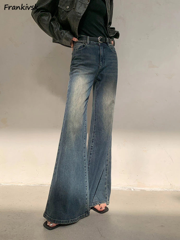 Ladies Wide Leg Jeans