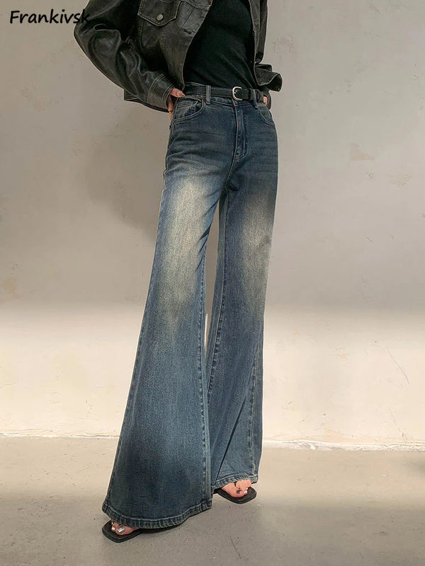Ladies Wide Leg Jeans