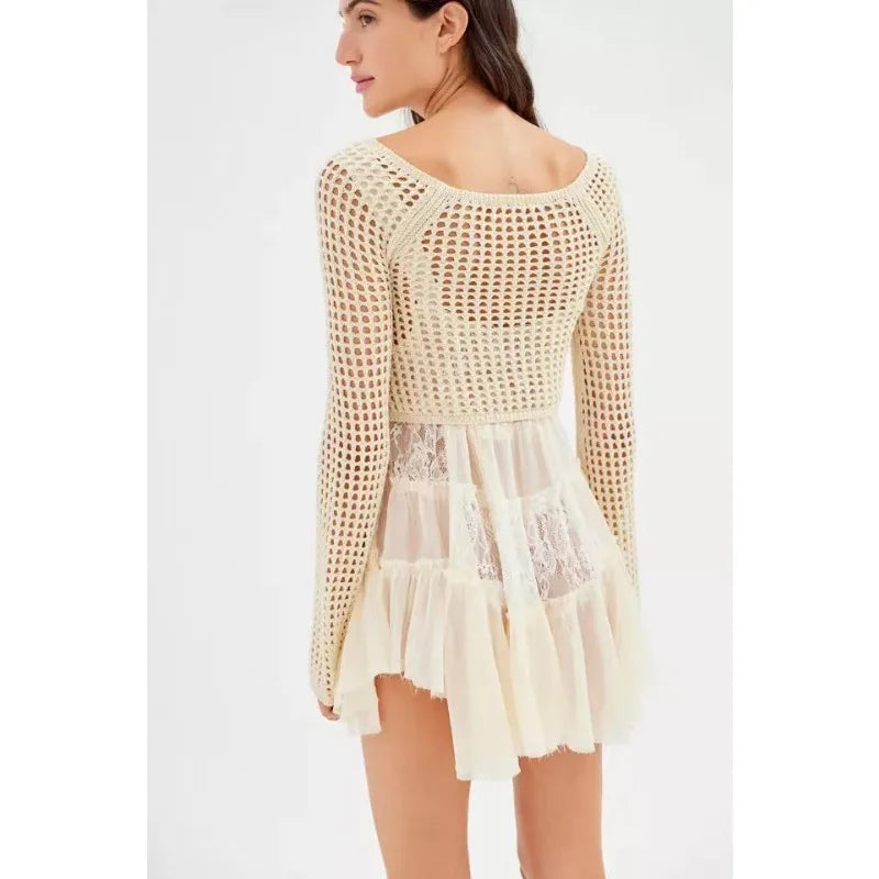 Colorblock Cutout Crop Top