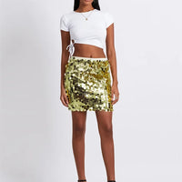 Glitter Sequin Mini Skirts