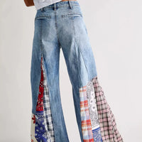 Fashion Patchwork Denim Plants