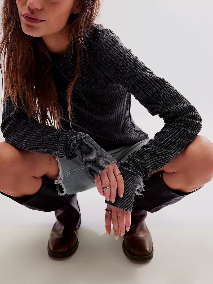 Long Sleeve Knit One Neck top