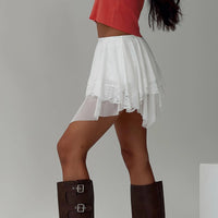Lace Hanky Hem Mini Skort