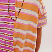 Color Pop Stripe Tee Top