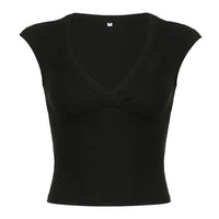 V Neck Cropped Top