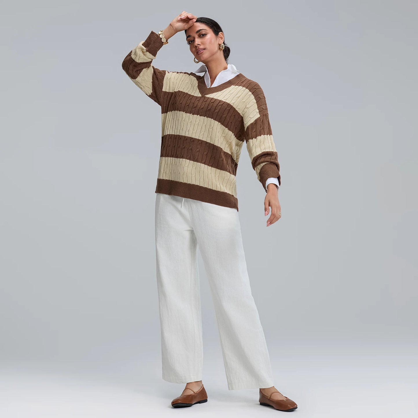 Oversized Crew Neck Pullover Sweater
