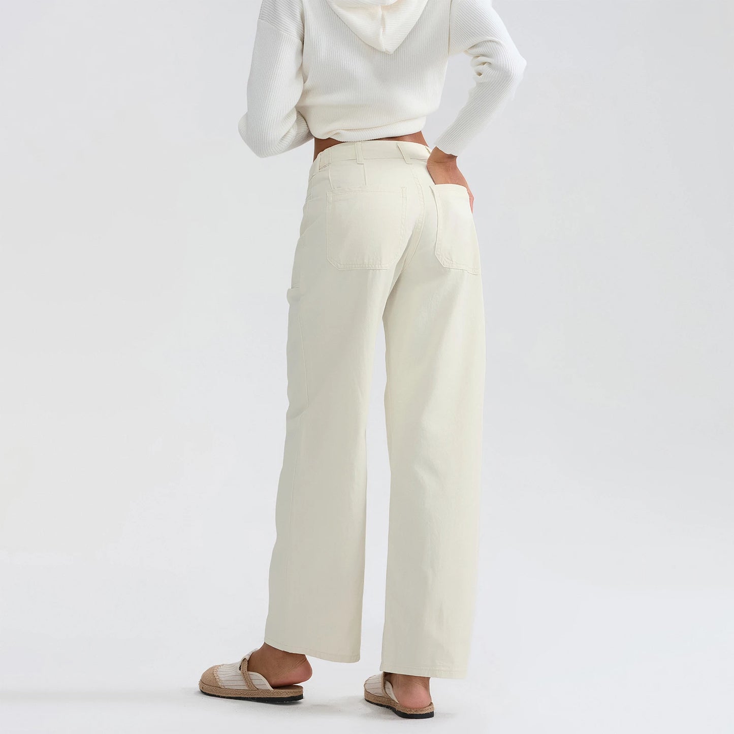 High Waist Wide Leg Denim Pants
