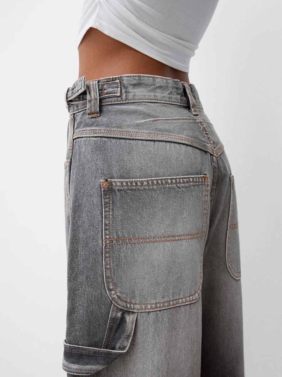 Stylish  Wide Leg Denim jeans