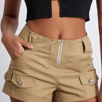Fashion Low Rise Cargo Shorts