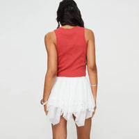 Lace Hanky Hem Mini Skort