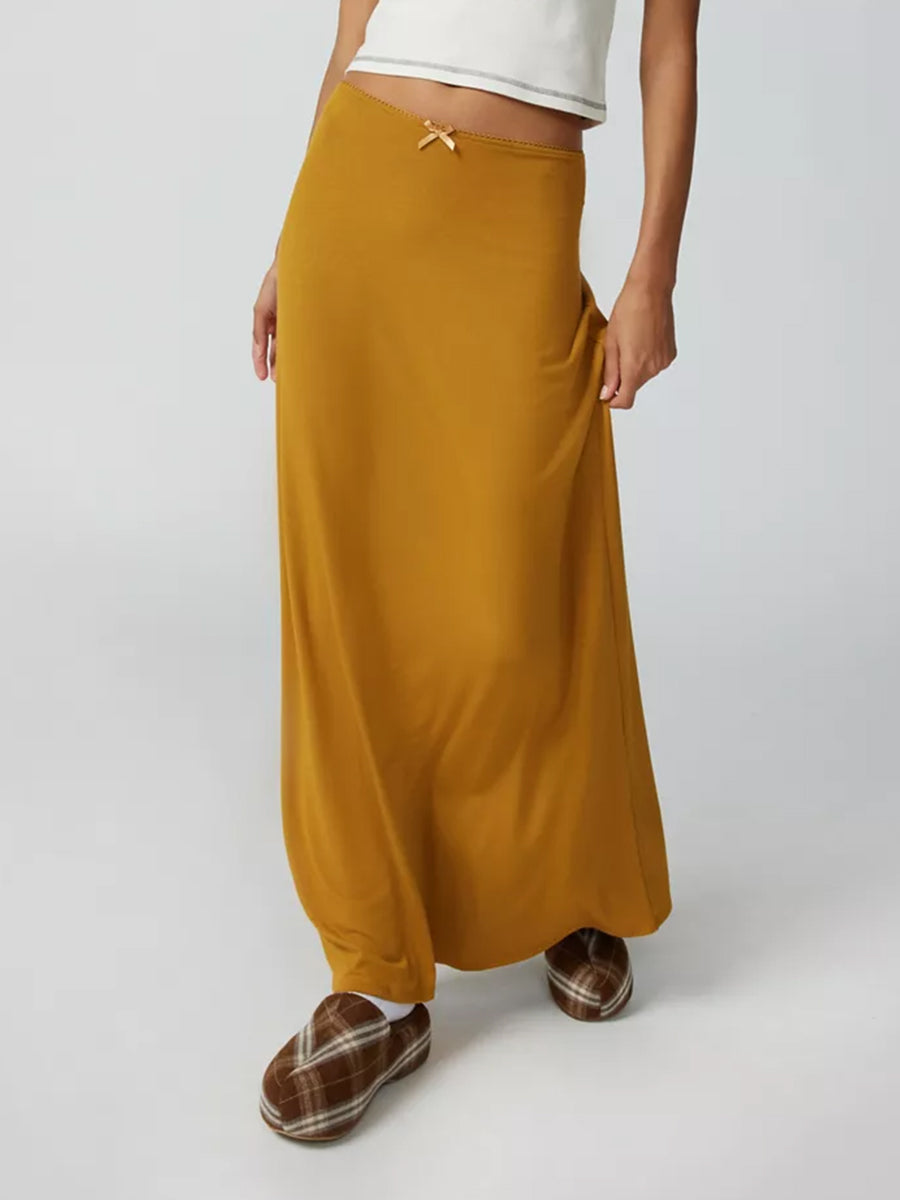 Versatile Elastic Waist Loose Skirt