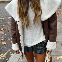 Sherpa Lined Leather Jacket