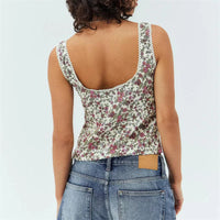 Halter Tie Front V-neck Top