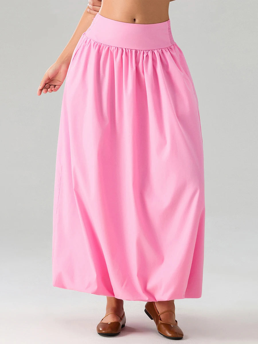 Bubble Hem Fluffy Maxi Skirt