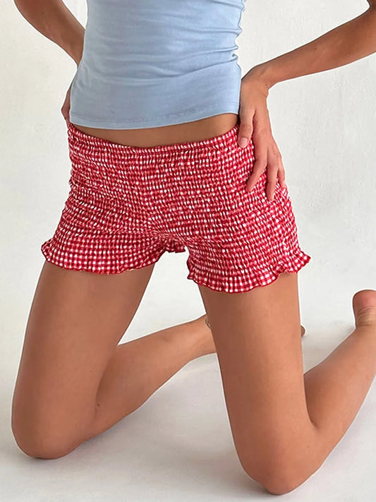Colored  Shirred Bloomer Shorts