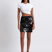 Glitter Sequin Mini Skirts