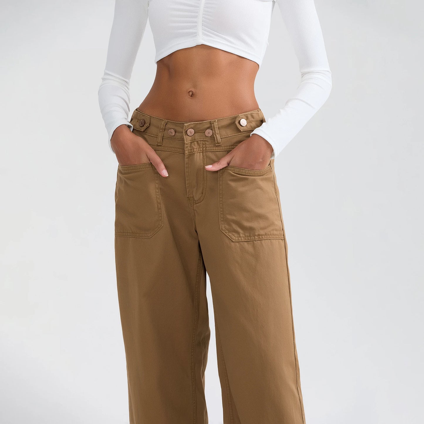 High Waist Wide Leg Denim Pants