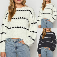 Lady  Crew Neck Pullover Sweater