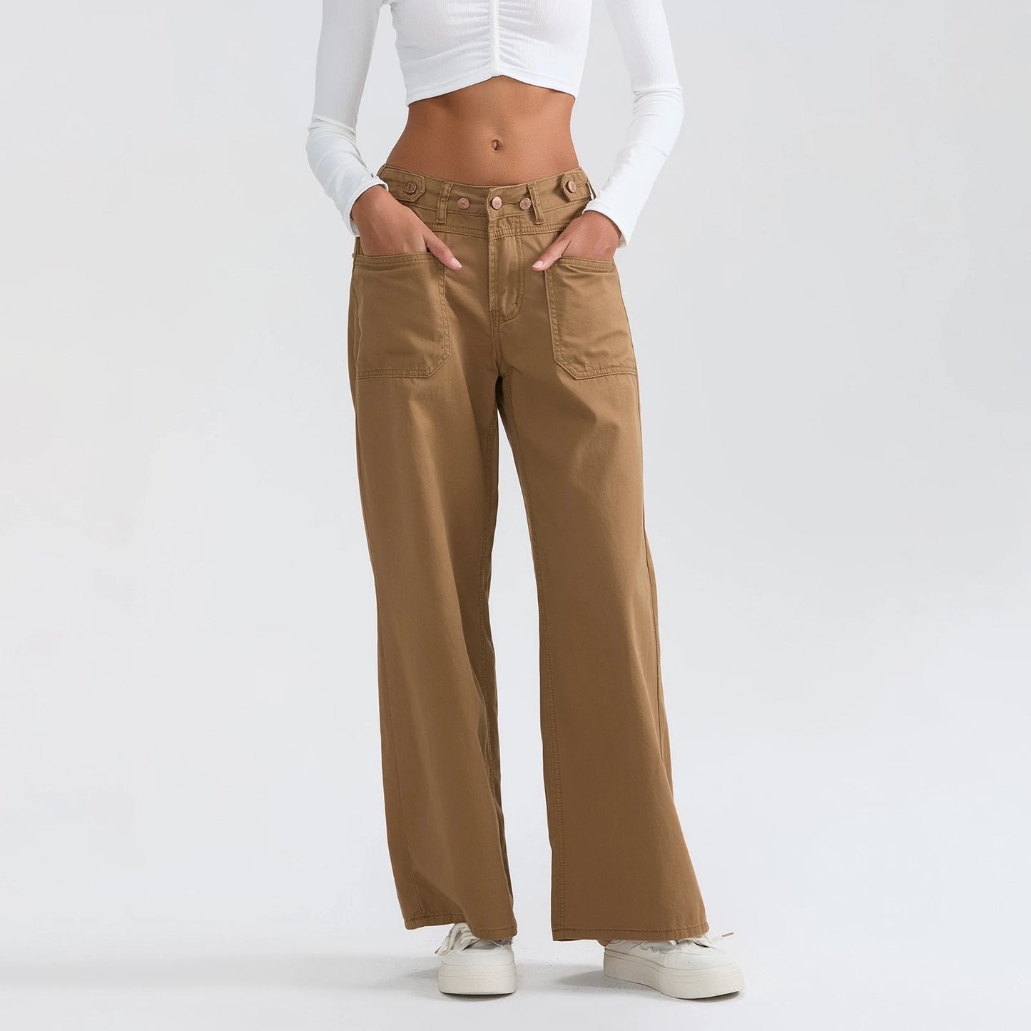 High Waist Wide Leg Denim Pants