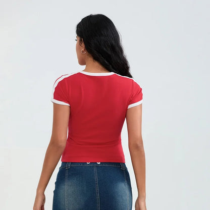 Babe  V Neck Tee