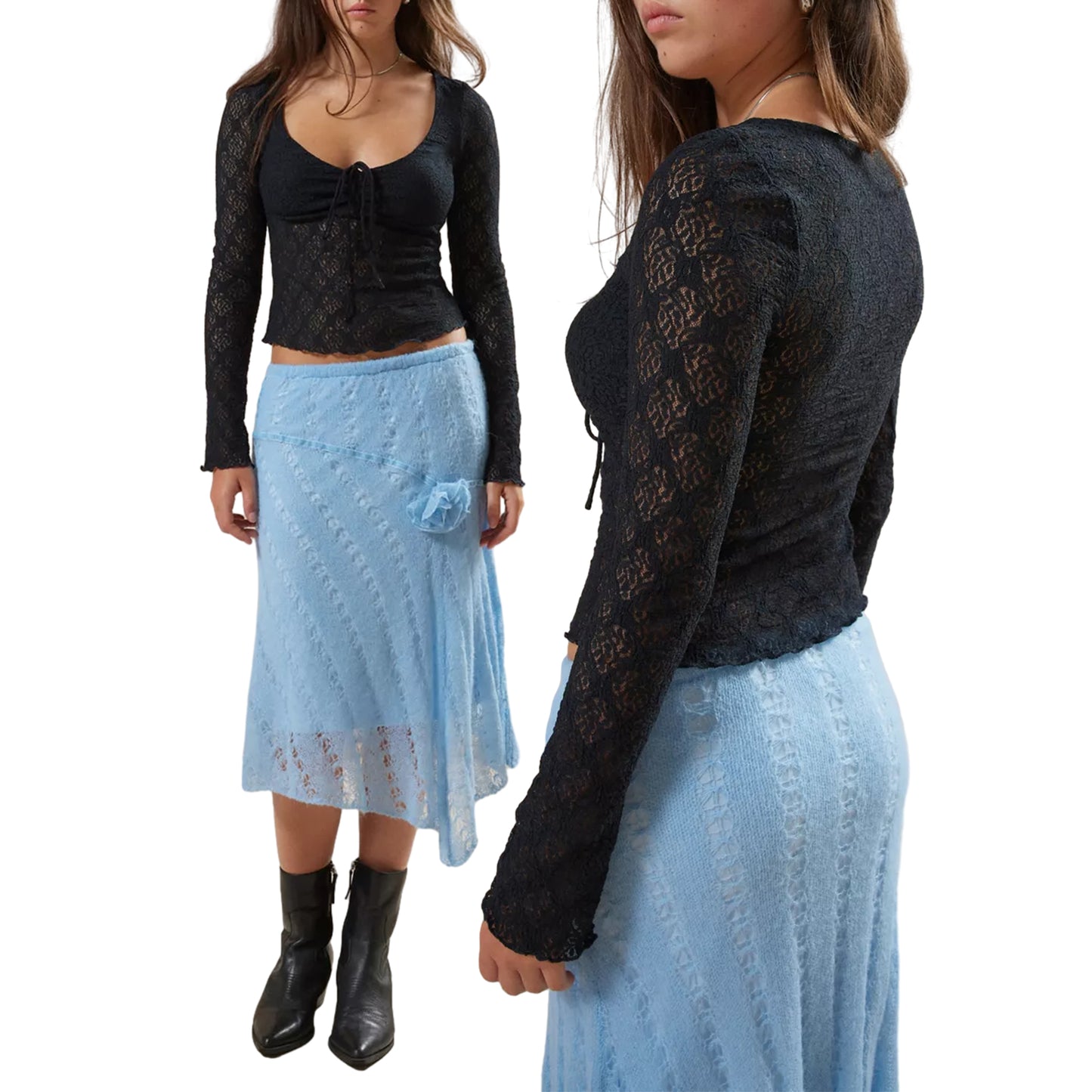 Sexy Lace Long Sleeve Top