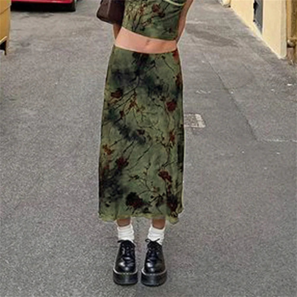 Midi Floral Holiday Skirt