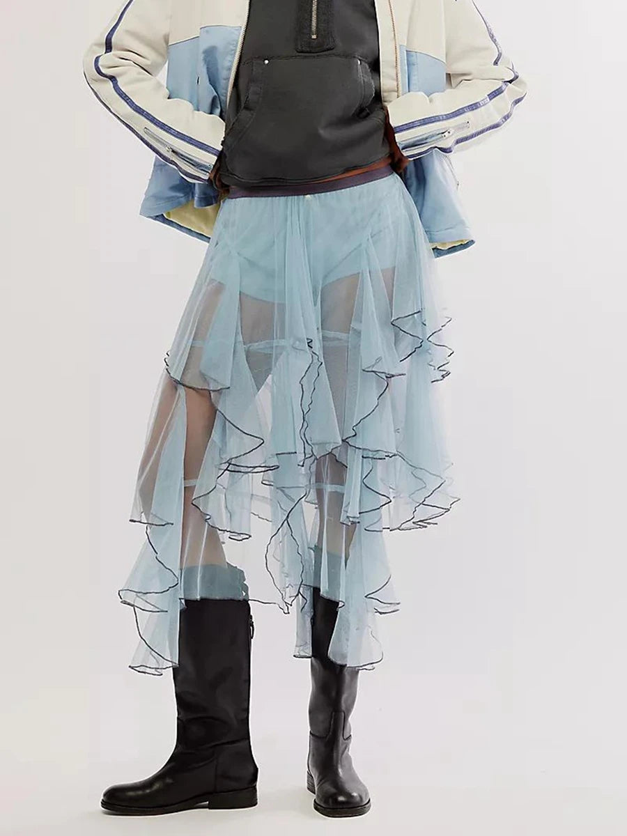 Chelsea Ruffled Elastic Waist Skirt