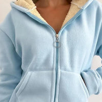 Zip Up Lamb Wool Jacket
