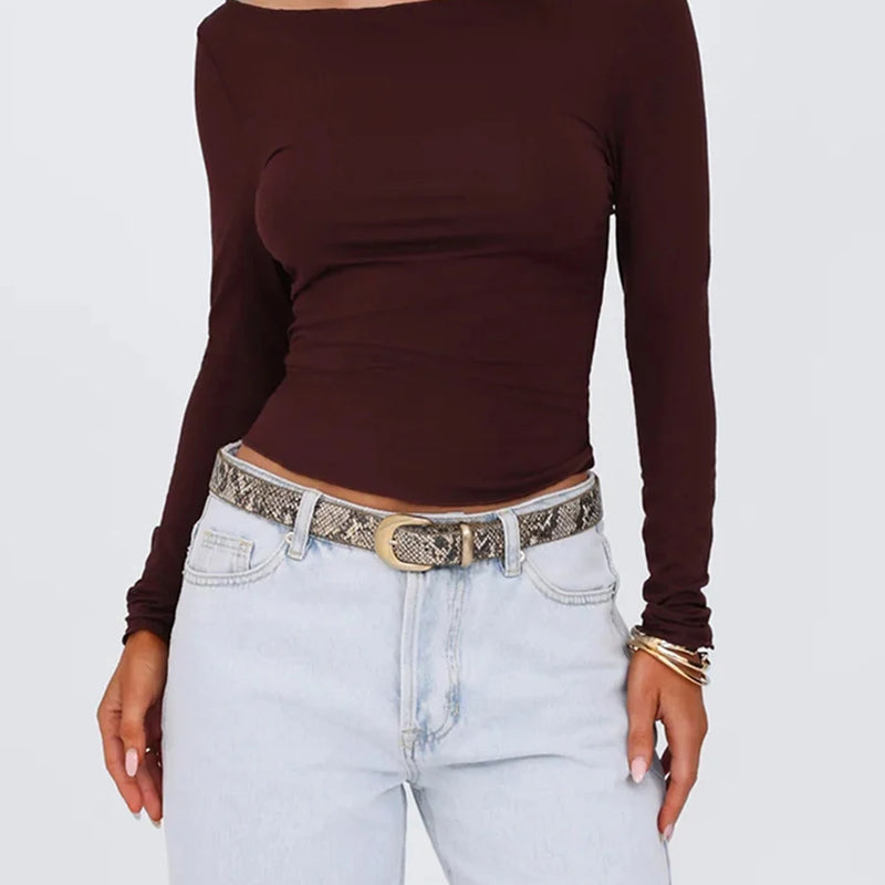 Long Sleeve Basic Tee Top