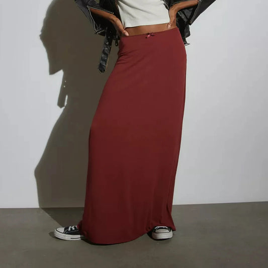 Versatile Elastic Waist Loose Skirt