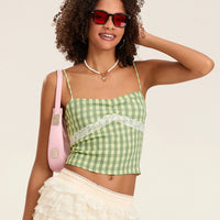 Spaghetti Strap Plaid Camisole