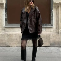 Vintage Oversized Leather Jacket