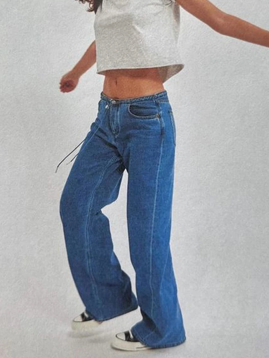Women’s Drawstring Loose Fit Jeans
