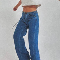 Women’s Drawstring Loose Fit Jeans