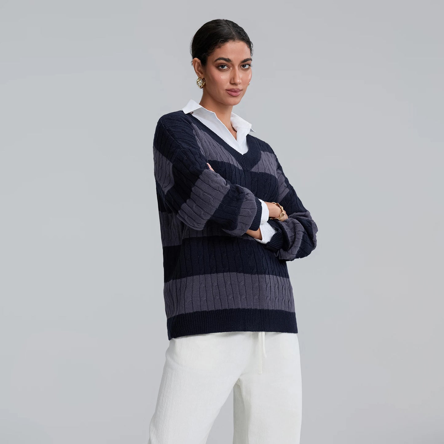 Oversized Crew Neck Pullover Sweater