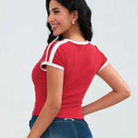 Babe  V Neck Tee