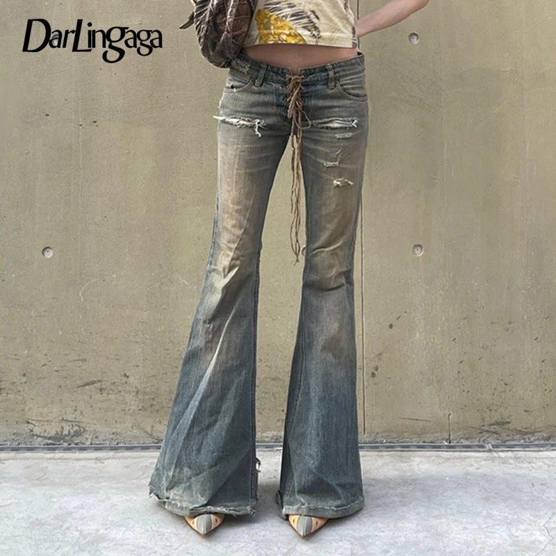 Wide Leg Denim Pants