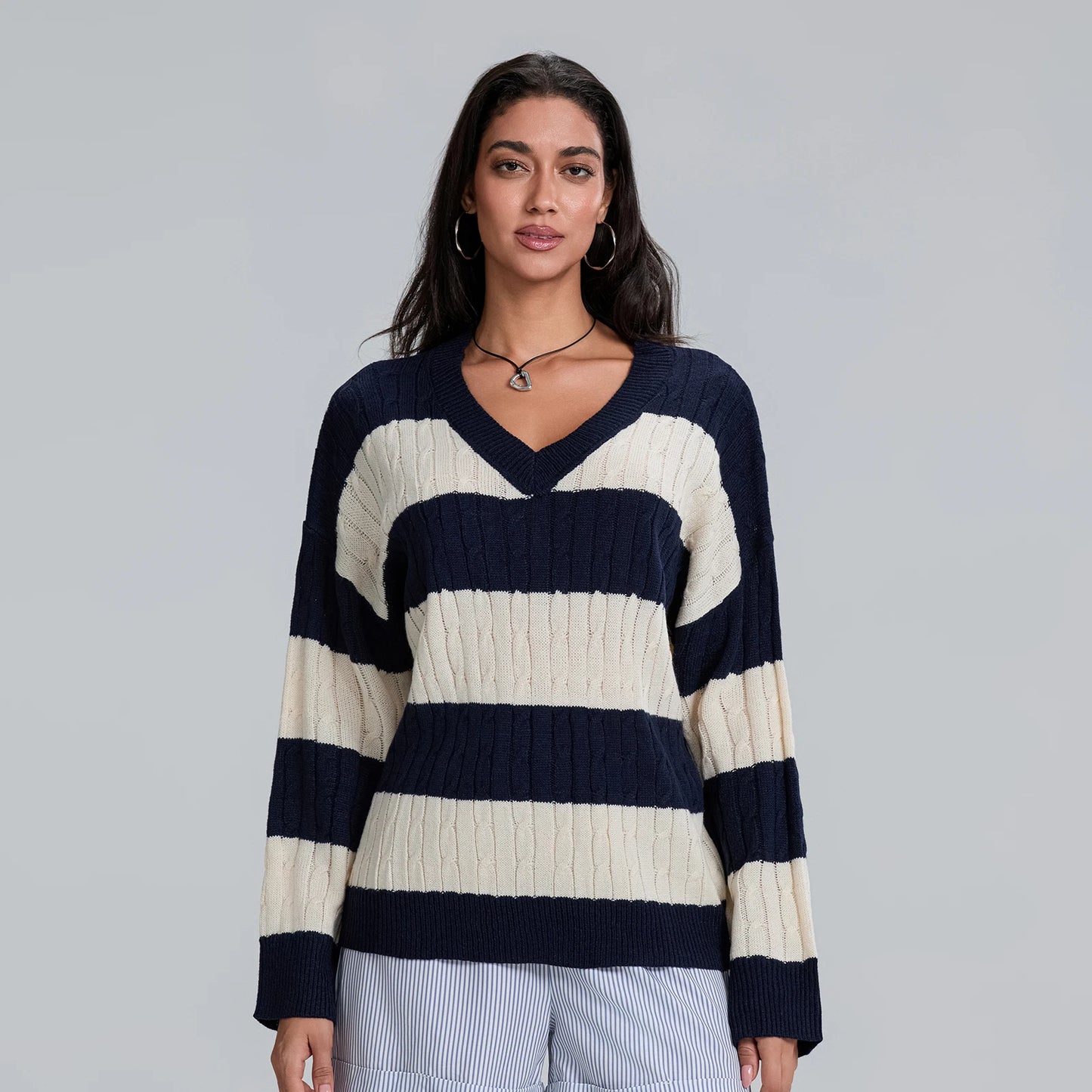 Oversized Crew Neck Pullover Sweater