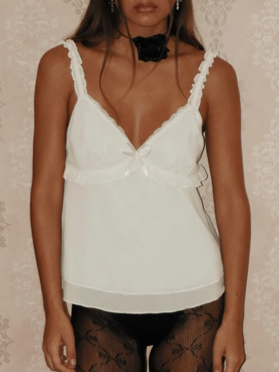 Ruffle Camisole Crop Top