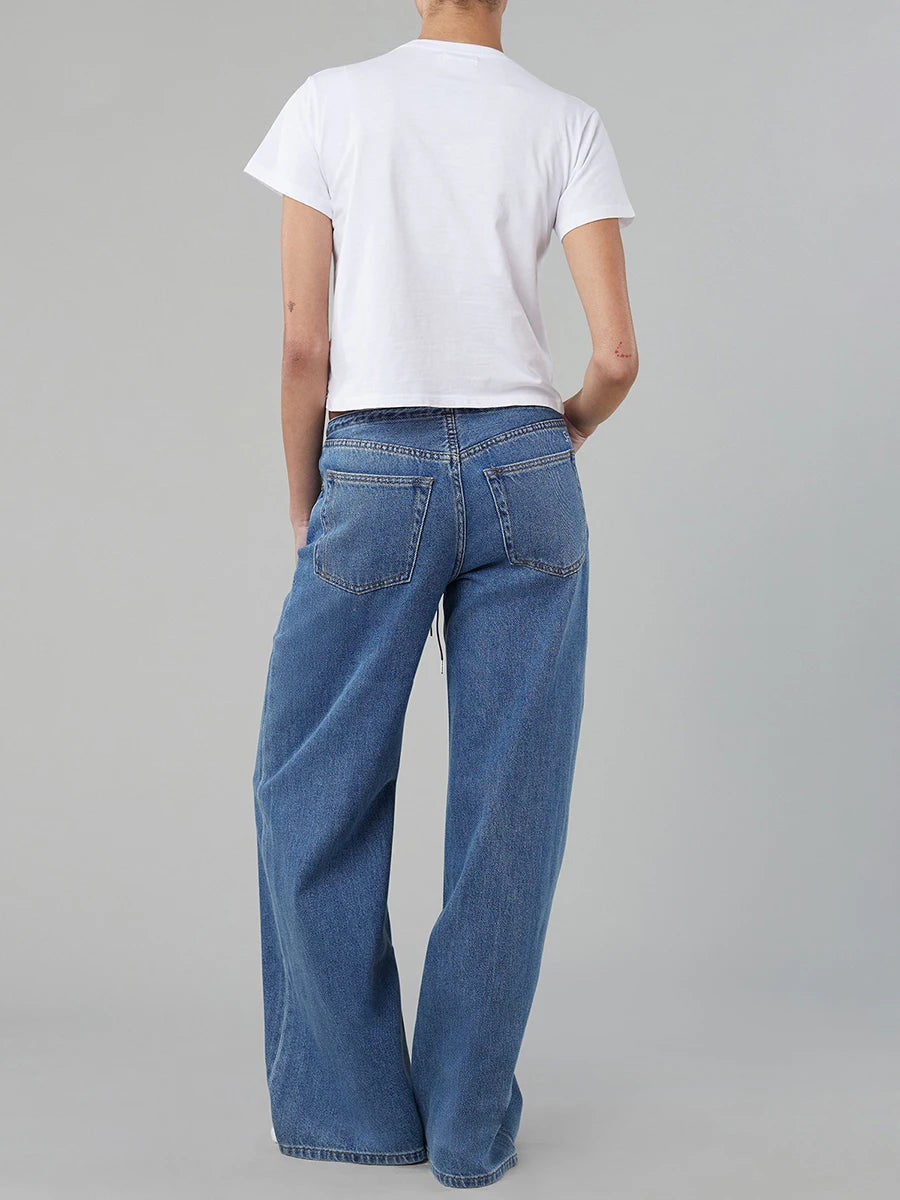 Women’s Drawstring Loose Fit Jeans