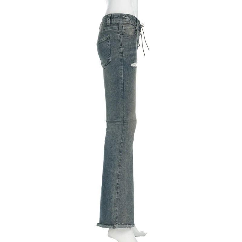 Wide Leg Denim Pants