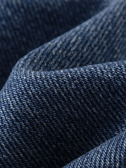 Blue High-Waisted  Wide-Leg Jeans
