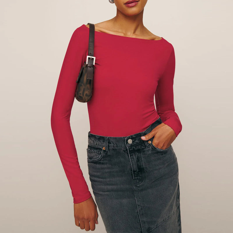 Out From Under  Boatneck Long Sleeve Top