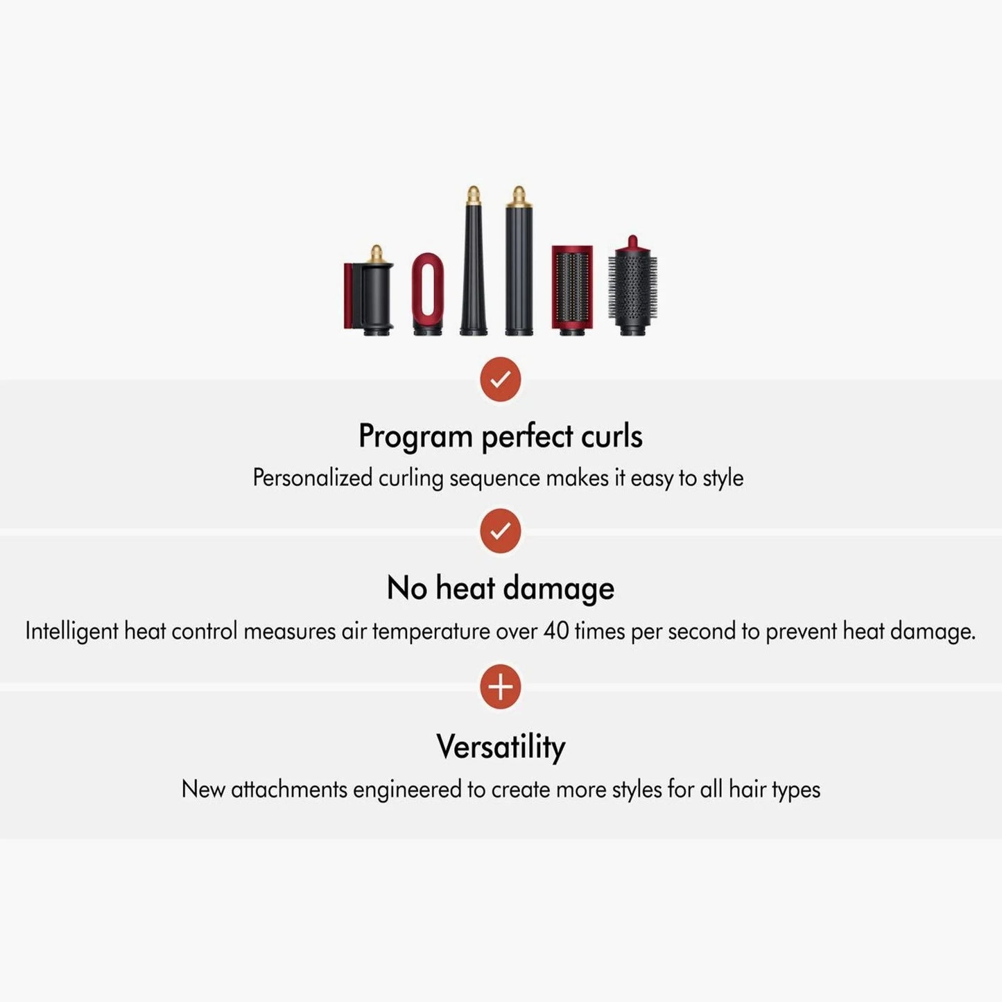 DYSON AIRWRAP I.D.™ MULTI-STYLER AND DRYER STRAIGHT+WAVY (HS08) RED VELVET & GOLD