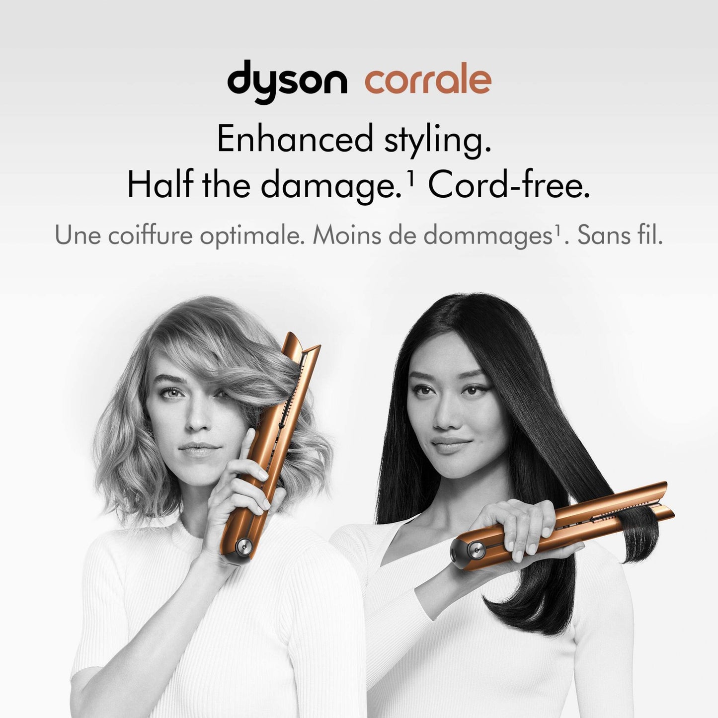DYSON CORRALE HAIR STRAIGHTENER IN COPPER/NICKEL