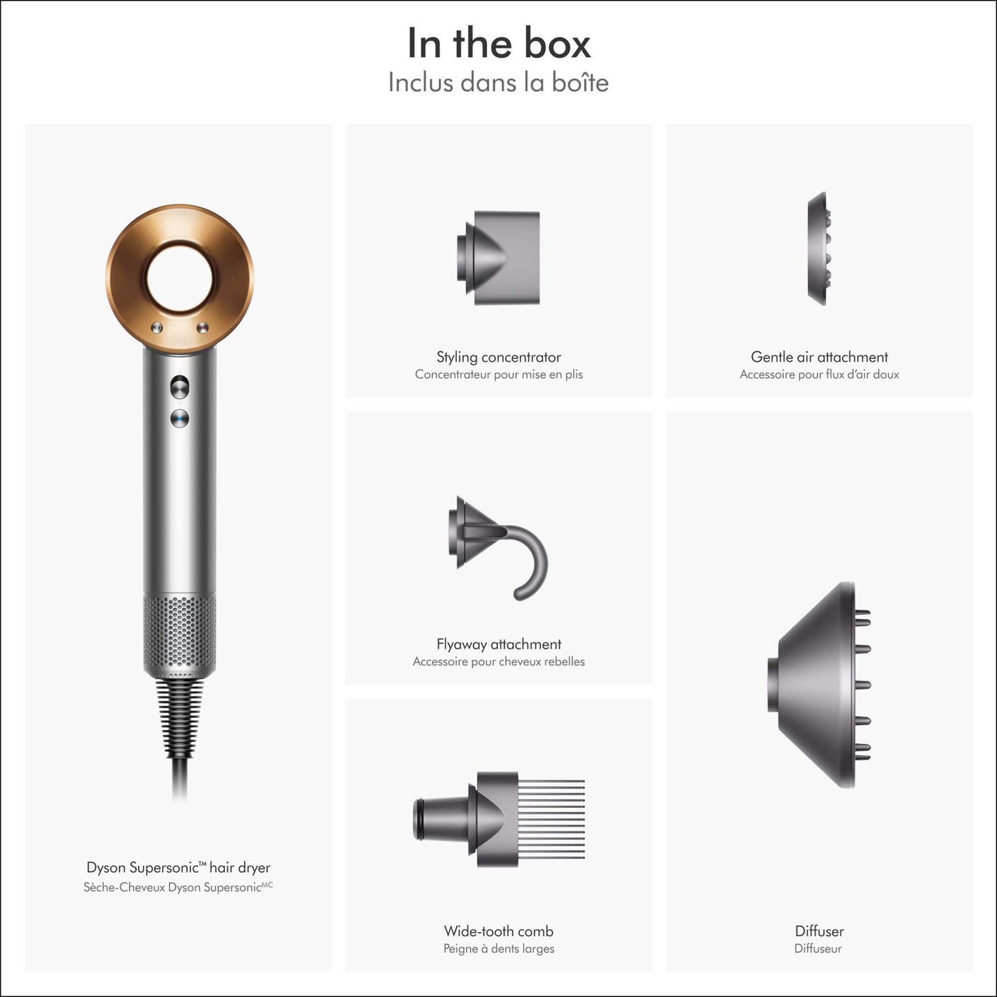 DYSON SUPERSONIC NURAL™ HAIR DRYER (NICKEL/COPPER)