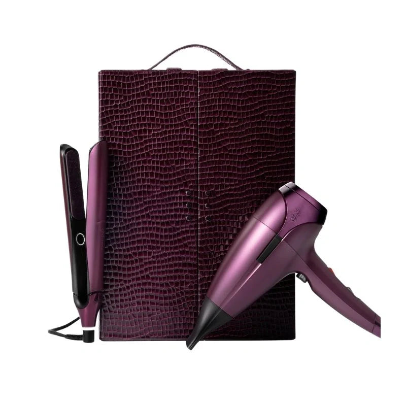 GHD DELUXE HAIR DRYER AND FLAT IRON GIFT SET IN CHERRY CHIC