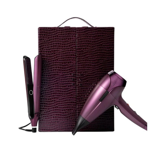 GHD DELUXE HAIR DRYER AND FLAT IRON GIFT SET IN CHERRY CHIC